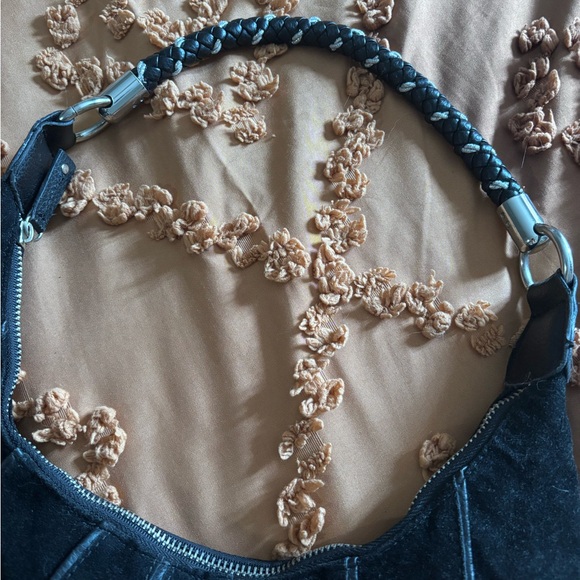 Black Suede Women's Bag - Picture 4 of 6